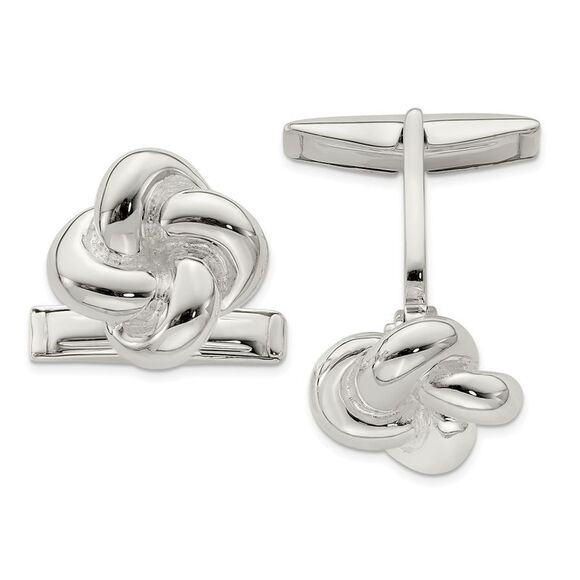 Kazi Luxury Sterling Silver Knot Cufflinks